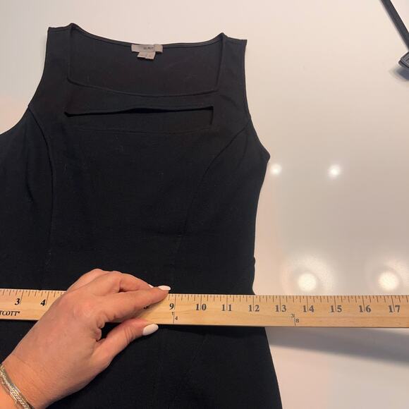 Helmut Lang Women's Black Square Neckline With Sleeveless Mini Dress Size Small - Picture 10 of 11